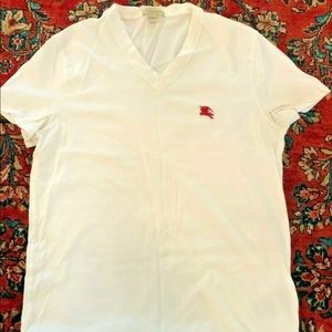 Burberry Brit white v neck shirt size large